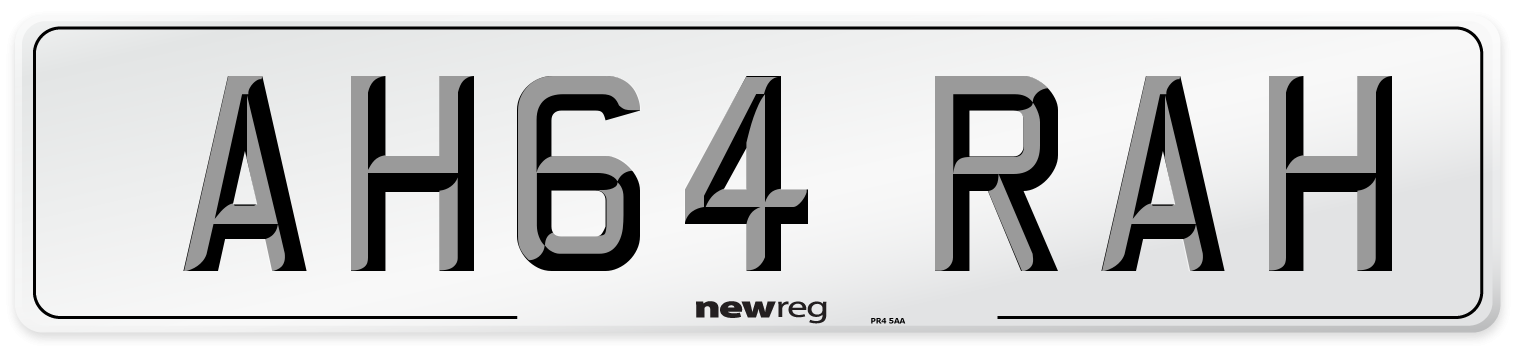 AH64 RAH Number Plate from New Reg